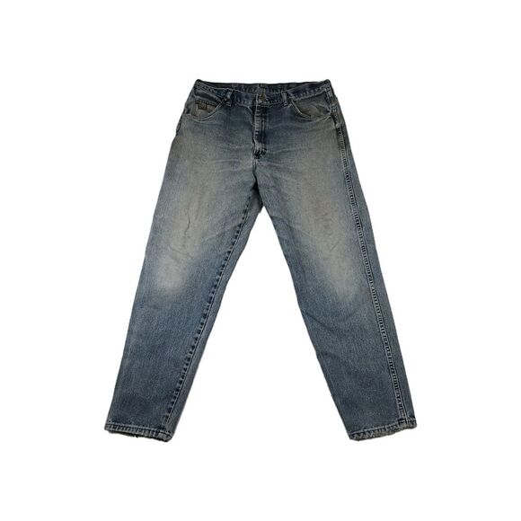 Vintage Wrangler USA Made Jeans Mens Size 36x32 Distressed Medium‎ Wash - Picture 1 of 11